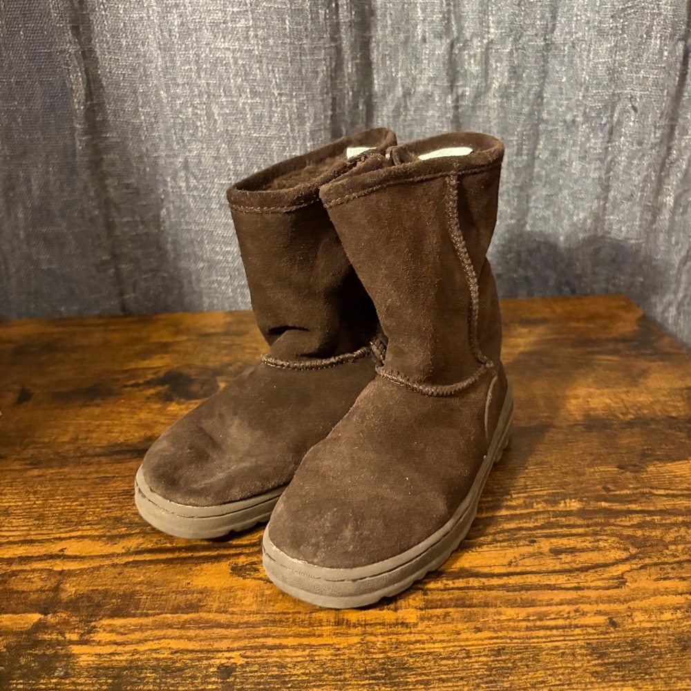 Circo Target Brown Suede Cozy Winter Boots Zip Up (Girls 12)‎